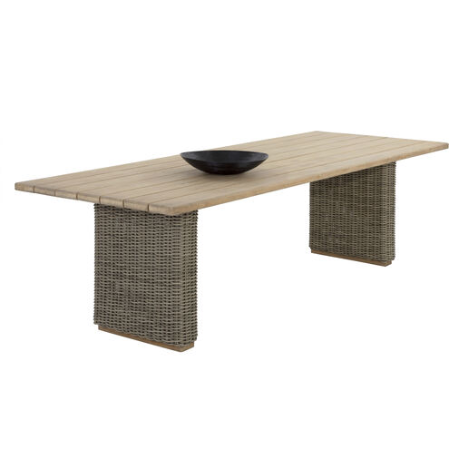 Riviera 108 X 40 inch Natural / Taupe Outdoor Dining Table